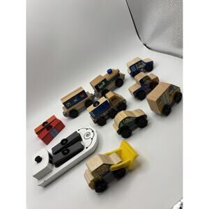 KidKraft City 2011 Cars Cargo Train Boat Compatible With Brio Thomas Tracks